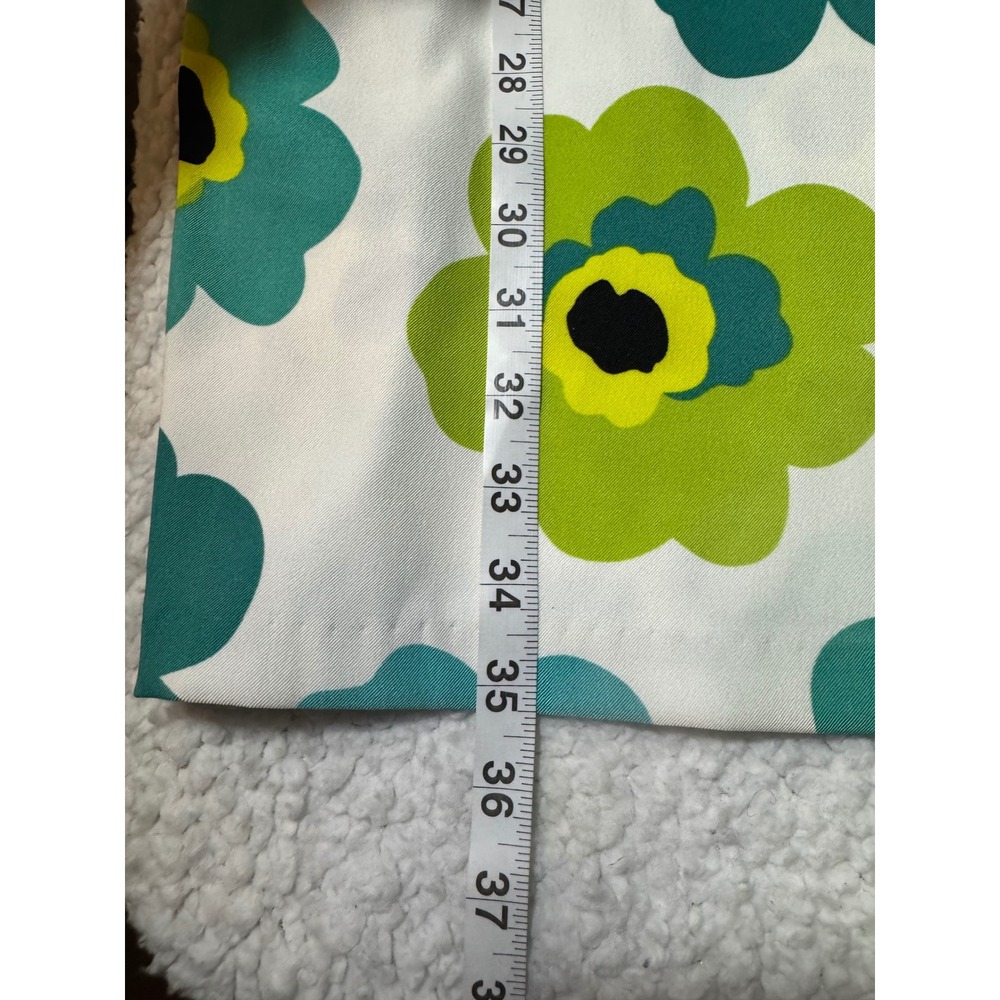 AGB Dress Womens Size 6 Floral Sheath Cap Sleeve Exposed Zipper Teal Lime White - Picture 6 of 13